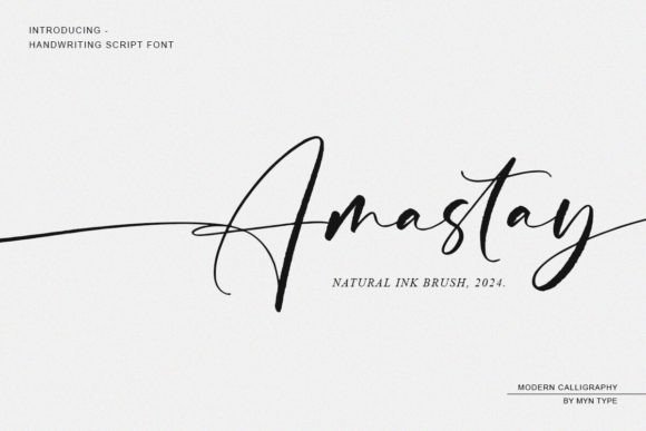 Amastay: A Natural Ink Cursive Font for Elegant Editorial Design
