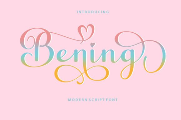 Bening Script: A Modern Script Font for Crafters and Makers