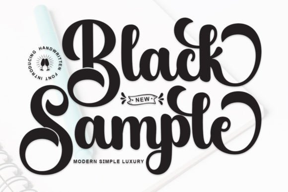 Black Sample: A Refined Script Font for Editorial Elegance