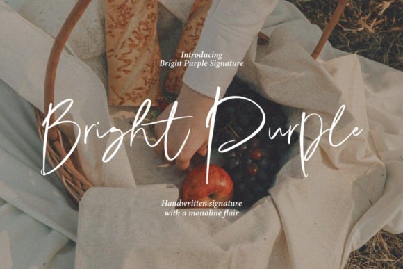 Bright Purple: A Stylish Script Amp Font for Handmade Labels, Invitations & More