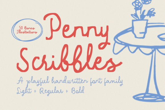 Penny Scribbles: The Playful Handwritten Font for Whimsical Craft Designs