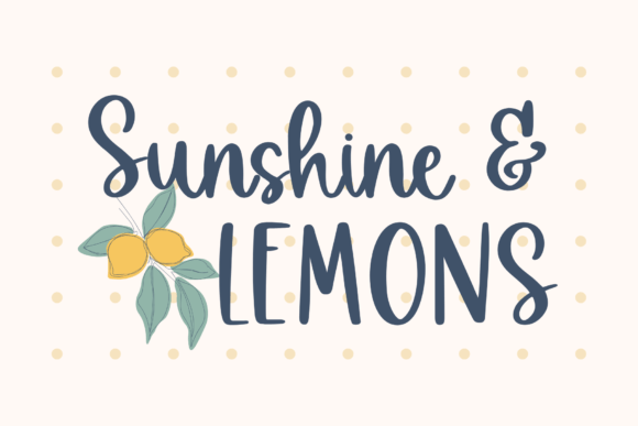 Sunshine Lemons: A Handwritten Font That Elevates Small Business Branding