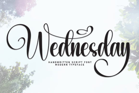 Wednesday Font: A Stylish Script Typeface for Crafters & Makers